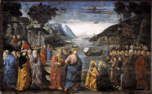 Репродукция картины "the calling of st. peter and st. andrew" художника "гирландайо доменико"