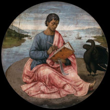 Картина "st. john the evangelist on the island of patmos" художника "гирландайо доменико"