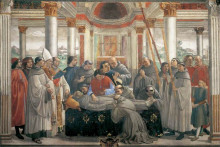 Репродукция картины "the death of st. francis" художника "гирландайо доменико"