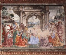Картина "adoration of the magi" художника "гирландайо доменико"