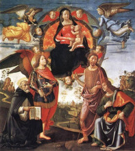 Копия картины "madonna in glory with saints" художника "гирландайо доменико"
