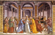 Картина "marriage of mary" художника "гирландайо доменико"