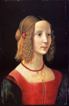Репродукция картины "portrait of a girl" художника "гирландайо доменико"