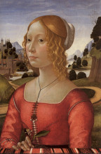 Картина "portrait of a lady" художника "гирландайо доменико"
