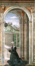 Репродукция картины "portrait of the donor francesca pitti tornabuoni" художника "гирландайо доменико"