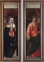 Копия картины "st. catherine of siena and st. lawrence" художника "гирландайо доменико"