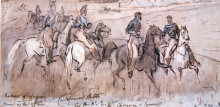 Копия картины "the chasseurs d&#39;afrique during the crimean war of 1854" художника "гис константен"