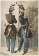 Копия картины "officers of the guard" художника "гис константен"