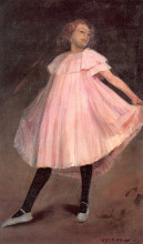 Репродукция картины "dancer in a pink dress" художника "глакенс уильям джеймс"