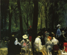 Репродукция картины "under the trees, luxembourg gardens" художника "глакенс уильям джеймс"