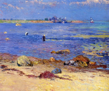 Картина "treading clams, wickford" художника "глакенс уильям джеймс"