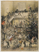 Репродукция картины "merry christmas" художника "глакенс уильям джеймс"