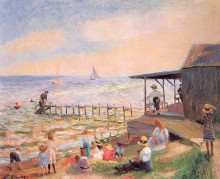 Репродукция картины "beach side" художника "глакенс уильям джеймс"