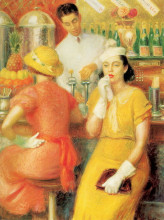 Копия картины "soda fountain" художника "глакенс уильям джеймс"