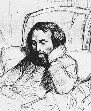 Репродукция картины "heinrich heine" художника "глейр марк габриэль шарль"