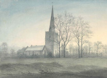 Копия картины "appleby magna church" художника "гловер джон"