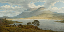 Копия картины "mount wellington and hobart town from kangaroo point" художника "гловер джон"