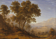 Копия картины "my last view of italy, looking from the alps over suza" художника "гловер джон"