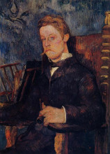 Копия картины "портрет сидящего мужчины" художника "гоген поль"
