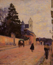 Копия картины "улица в руане" художника "гоген поль"