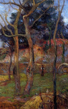 Репродукция картины "голые деревья" художника "гоген поль"