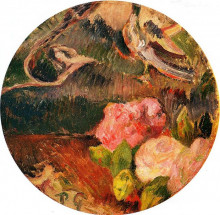 Копия картины "цветы и птицы" художника "гоген поль"
