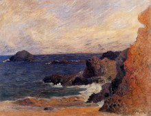Копия картины "прибрежный пейзаж" художника "гоген поль"