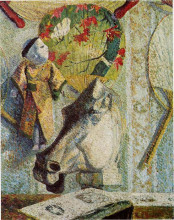 Репродукция картины "натюрморт с конской головой" художника "гоген поль"