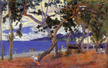 Копия картины "прибрежный пейзаж мартиники" художника "гоген поль"