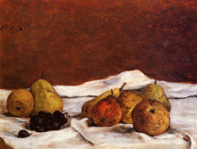 Репродукция картины "груши и виноград" художника "гоген поль"