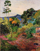 Копия картины "martinique landscape" художника "гоген поль"