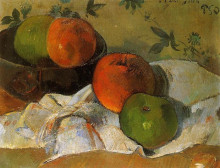 Картина "яблоки в чаше" художника "гоген поль"