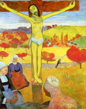 Репродукция картины "желтый христос" художника "гоген поль"