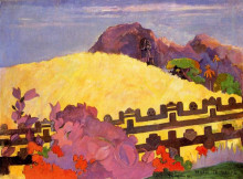 Копия картины "священная гора" художника "гоген поль"