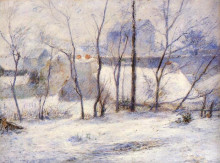 Репродукция картины "зимний пейзаж" художника "гоген поль"