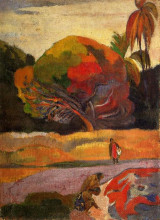 Репродукция картины "женщины на берегу реки" художника "гоген поль"