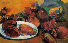 Копия картины "натюрморт с манго" художника "гоген поль"