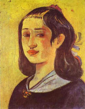Репродукция картины "портрет матери" художника "гоген поль"