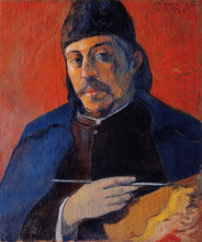 Копия картины "автопортрет с палитрой" художника "гоген поль"