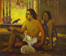 Копия картины "эйяха охипа или таитянцы в комнате" художника "гоген поль"