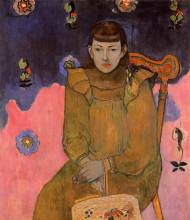 Копия картины "портрет молодой женщины, вет-жан гупиль" художника "гоген поль"