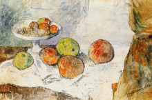 Репродукция картины "натюрморт, тарелка с фруктами" художника "гоген поль"