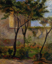 Копия картины "угол сада на рю карсаль" художника "гоген поль"