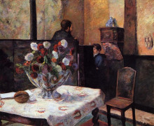 Картина "интерьер дома художника на рю карсель" художника "гоген поль"