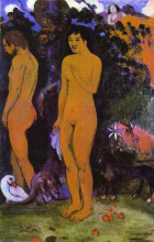 Репродукция картины "адам и ева" художника "гоген поль"