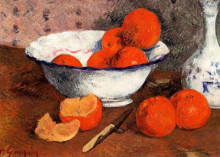 Копия картины "натюрморт с апельсинами" художника "гоген поль"