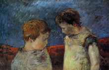 Репродукция картины "ален гоген и один из его братьев" художника "гоген поль"