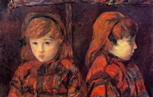Репродукция картины "двойной портрет девочки (мадемуазль лафит)" художника "гоген поль"