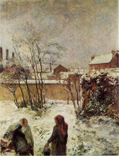 Репродукция картины "сад зимой, рю карсель" художника "гоген поль"