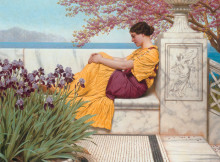 Копия картины "under the blossom that hangs on the bough" художника "годвард джон уильям"